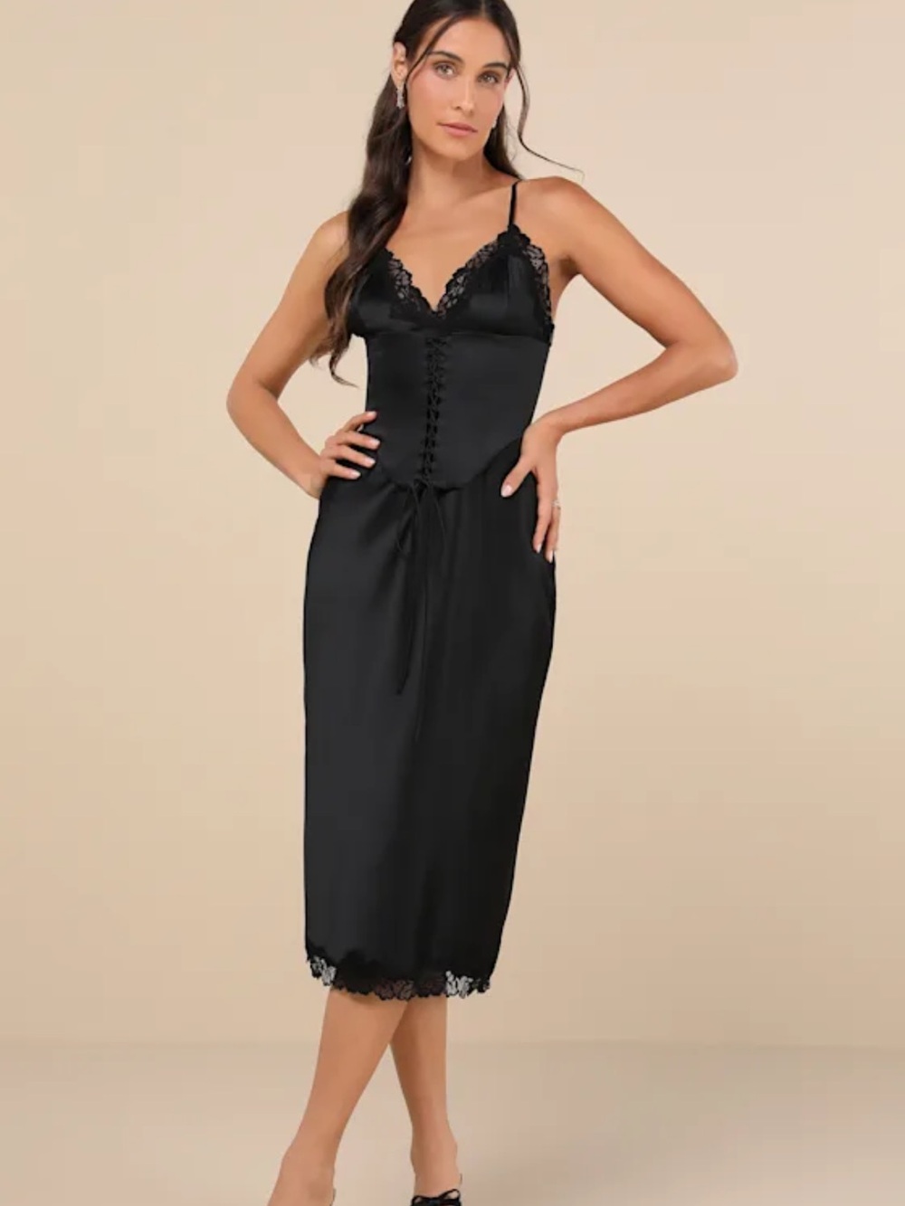 Lulus slip and corset set
